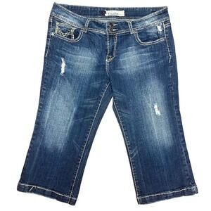 VIGOSS Collection | Juniors Size 11 | Heavy Stitch Capri Jeans | Y2K